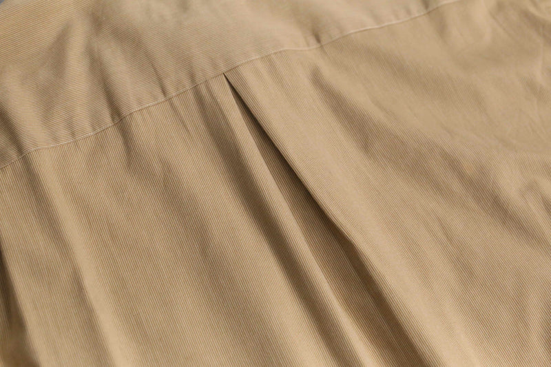 “DKNY” brown beige cotton dress shirt