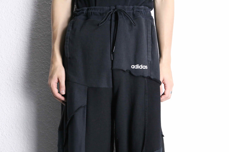 ''Re:make'' wide patchwork sweat pants