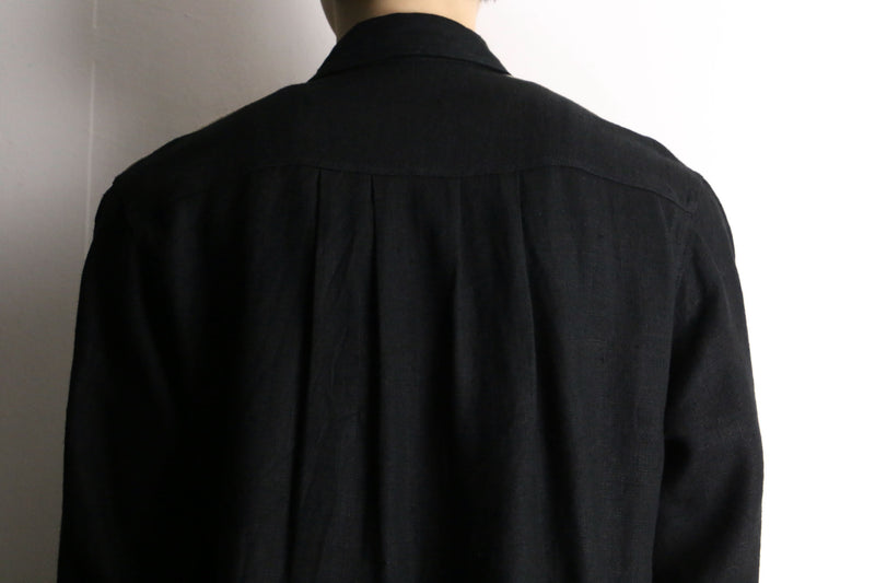 black tyrolean accessory design linen shirt