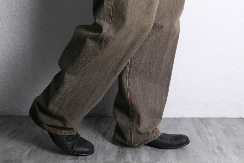 "knockout jeans" wide straight pants