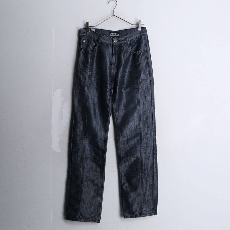 luster design black denim pants