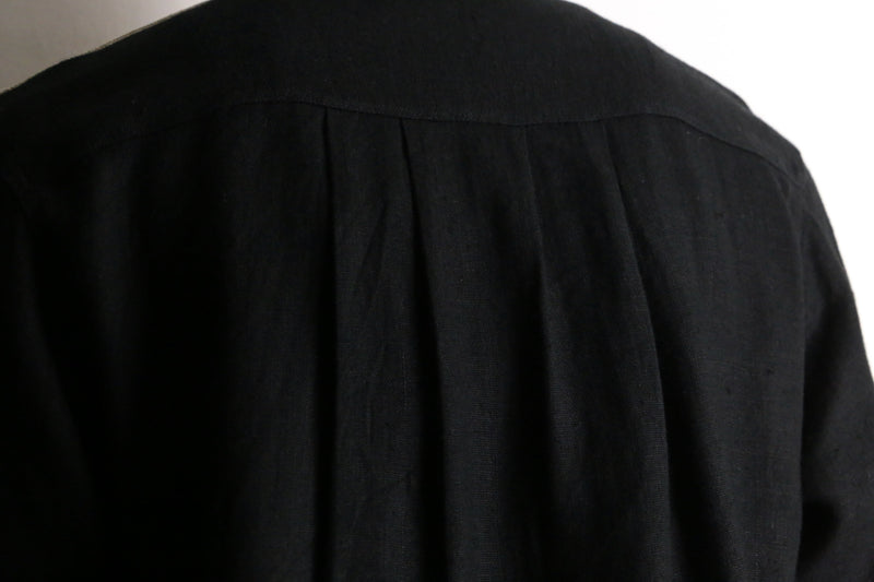 black tyrolean accessory design linen shirt