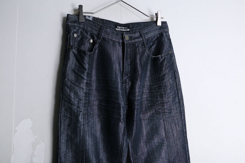 luster design black denim pants