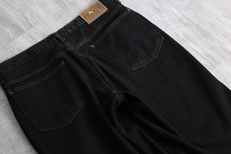 1990s M+Francois Girbaud black baggy denim pants