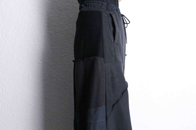 ''Re:make'' wide patchwork sweat pants