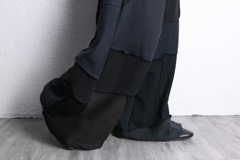 ''Re:make'' wide patchwork sweat pants