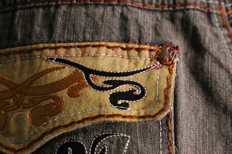 "knockout jeans" wide straight pants