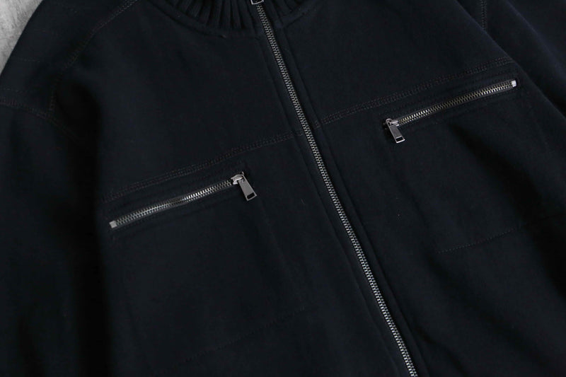 “Calvin Klein” black color mock neck zip sweat