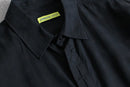 2000s VERSACE JEANS woven pattern black shirt