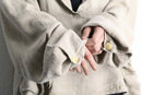linen wide deformation pullover