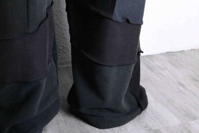 ''Re:make'' wide patchwork sweat pants