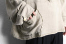 linen wide deformation pullover