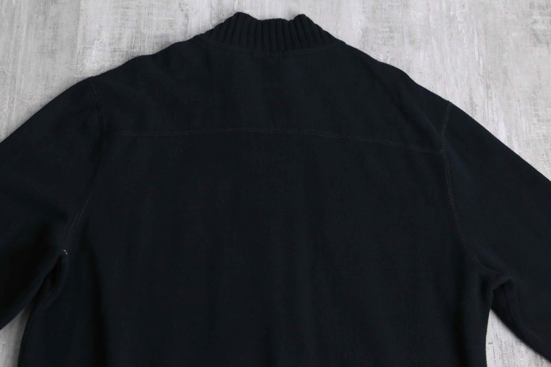 “Calvin Klein” black color mock neck zip sweat