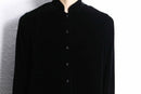 velour mandarin collar china shirt