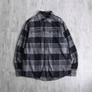 “ORVIS” gray horizontal stripe shirt