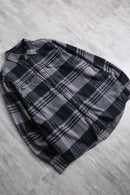 “ORVIS” gray horizontal stripe shirt
