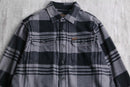 “ORVIS” gray horizontal stripe shirt