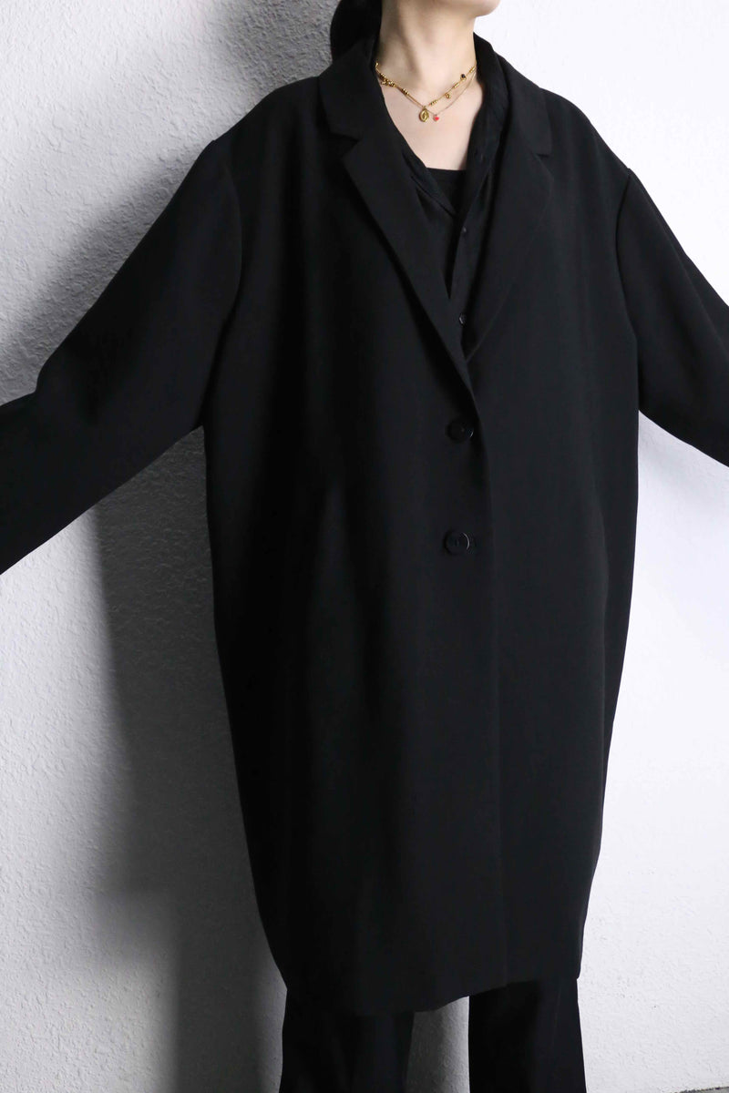 single type long easy jacket