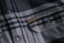 “ORVIS” gray horizontal stripe shirt