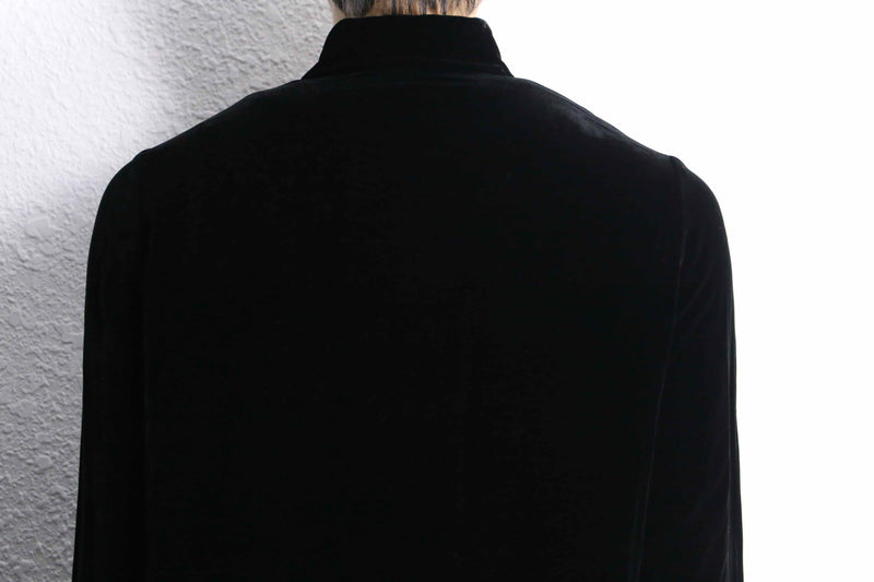 velour mandarin collar china shirt