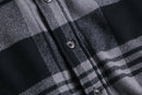 “ORVIS” gray horizontal stripe shirt