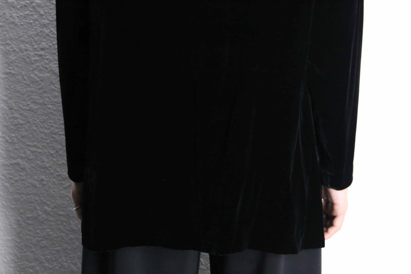 velour mandarin collar china shirt