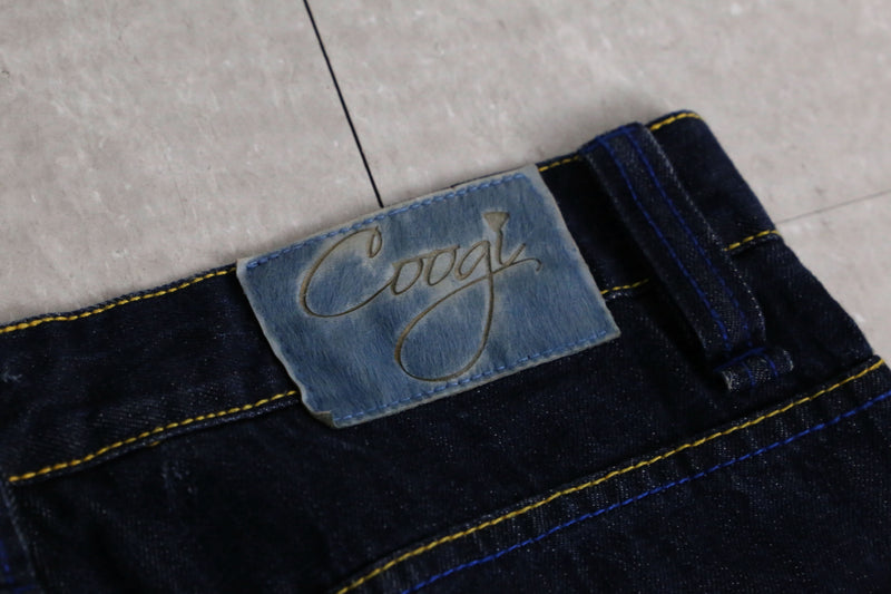 “COOGI” guitars embroidery buggy short denim pants