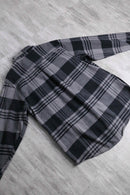 “ORVIS” gray horizontal stripe shirt