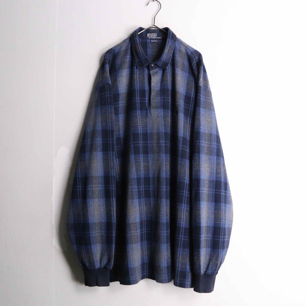 "Polo by Ralph Lauren" gradation flannel check pullover shirt