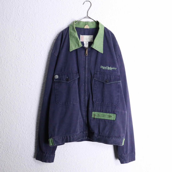 90’s “diesel” bi-color zip up jacket
