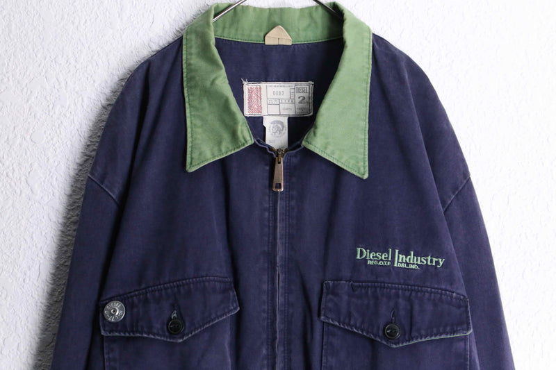 90’s “diesel” bi-color zip up jacket