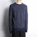navy border brushed knit sew