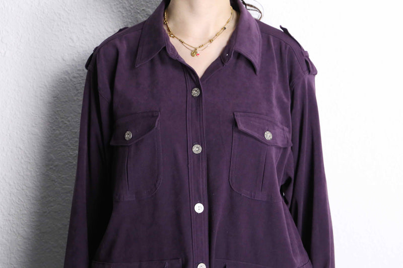 purple color poly mulch pocket set-up