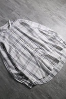 2000s THOMAS DEAN linen check shirt