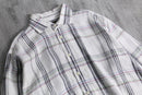 2000s THOMAS DEAN linen check shirt