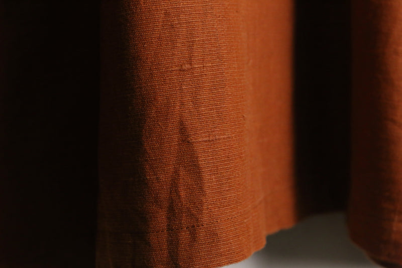 orange color linen cotton shirt