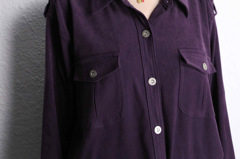 purple color poly mulch pocket set-up