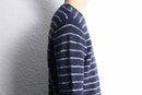 navy border brushed knit sew