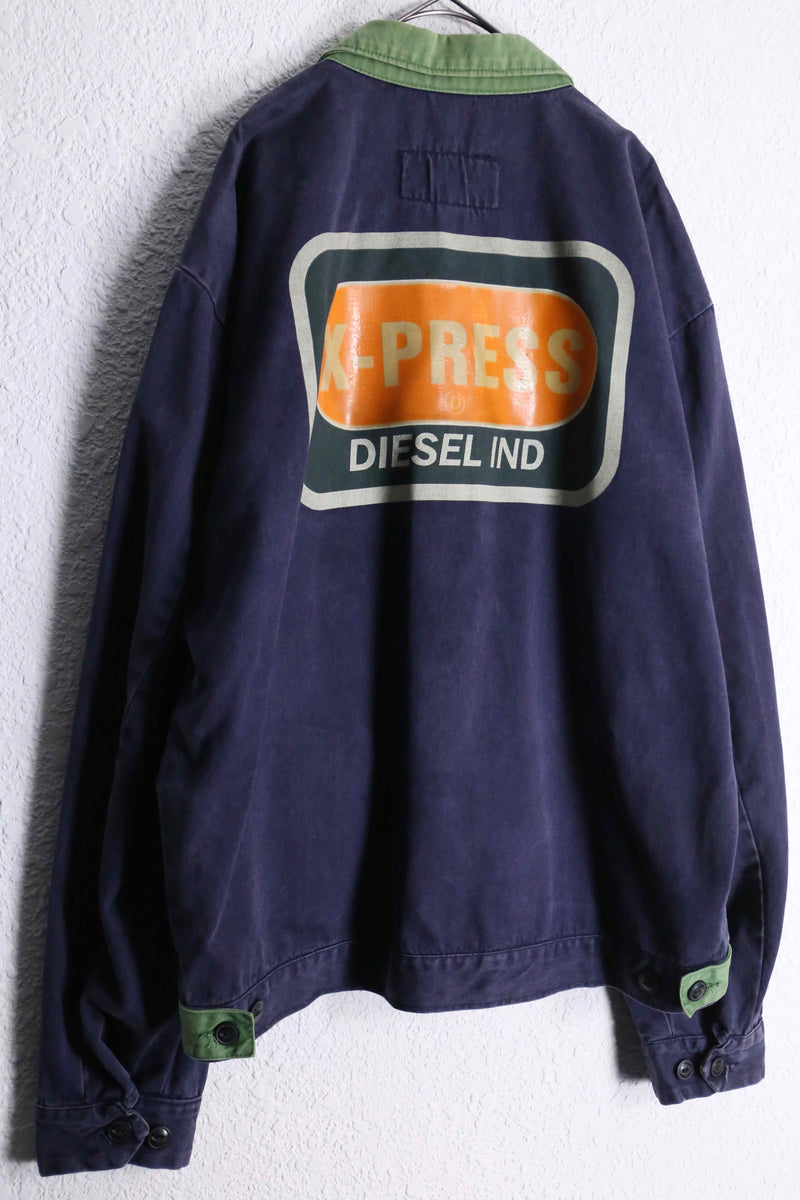 90’s “diesel” bi-color zip up jacket