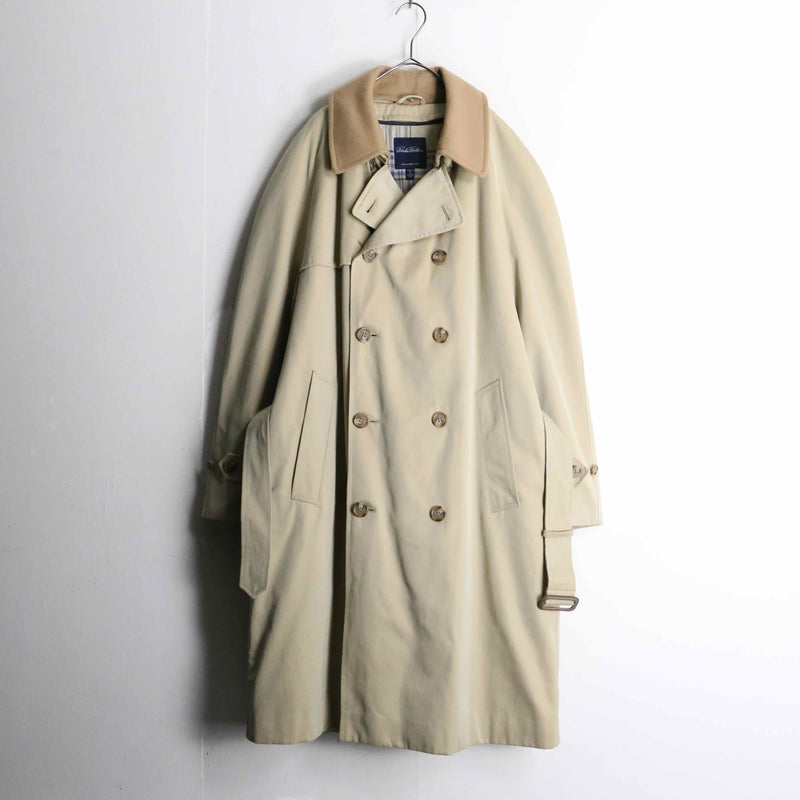 "Brooks Brothers" beige color double trench coat