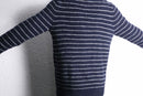 navy border brushed knit sew
