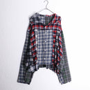 "Re:make" docking check shirt hoodie