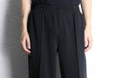 fine gloss black polyester rayon easy pants