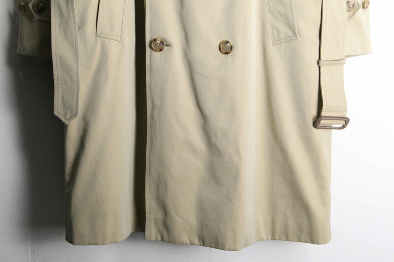 "Brooks Brothers" beige color double trench coat