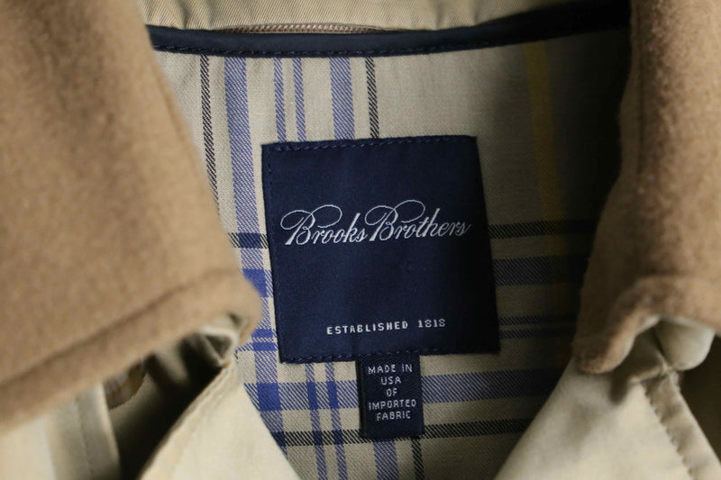 "Brooks Brothers" beige color double trench coat