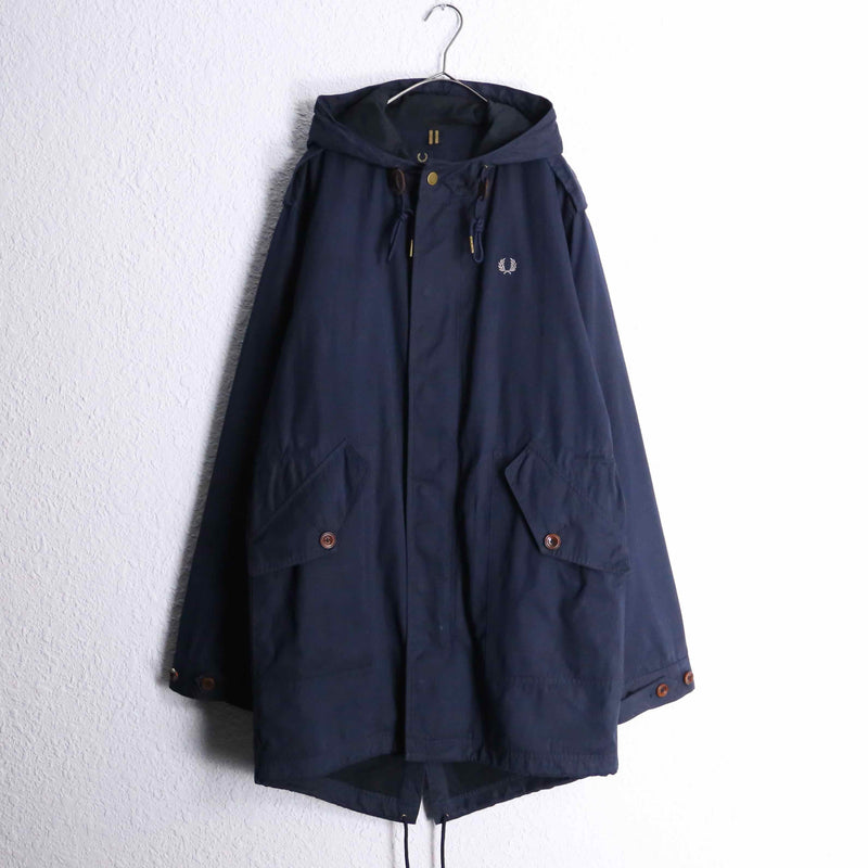 フレッドペリー ミリタリージャケット M-65 フィールドジャケット ネイビー FRED PERRY” navy m-65 field sampling jacket