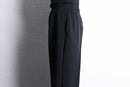fine gloss black polyester rayon easy pants