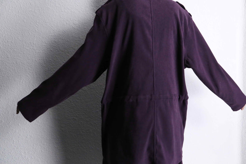 purple color poly mulch pocket set-up