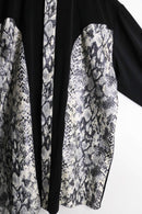 ”PRONTI” fake snake leather switch band collar shirts