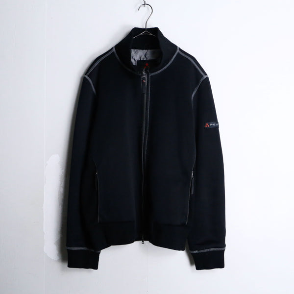 black color high neck track jacket